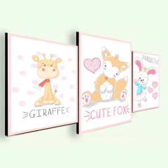 Tríptico escalonado Animalitos 11 en internet