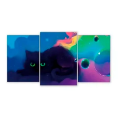 Tríptico escalonado Gatos 12