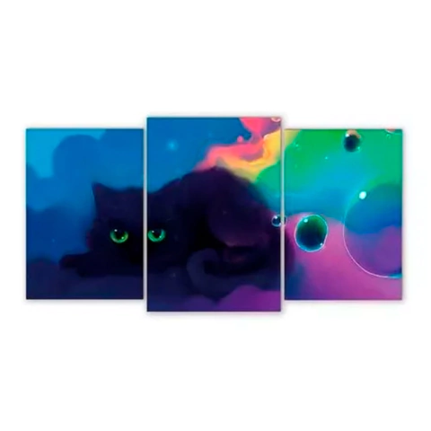 Tríptico escalonado Gatos 12