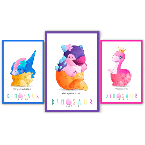 Tríptico escalonado Dinosaurios 12 - comprar online