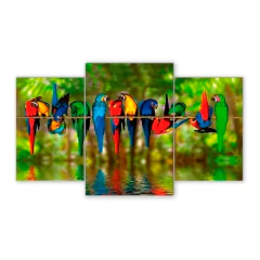 Tríptico escalonado Pájaros 13