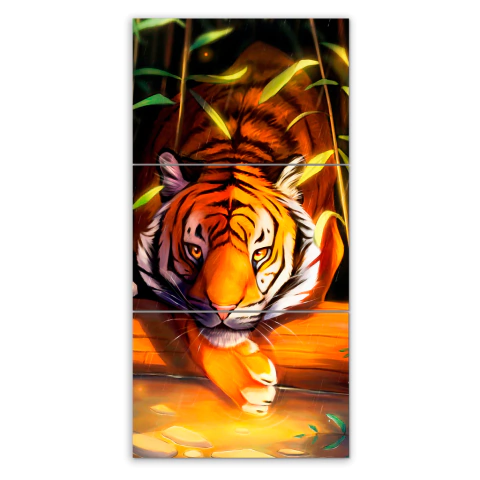 Tríptico simple Tigres 130