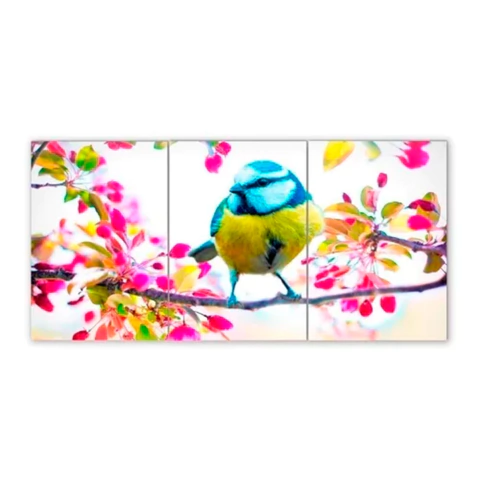 Tríptico simple Pájaros 15