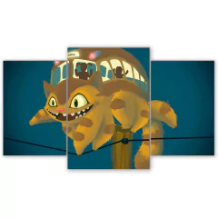 Tríptico escalonado Mi vecino Totoro 16