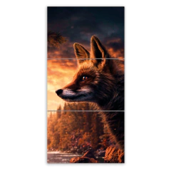 Tríptico simple Zorros 16