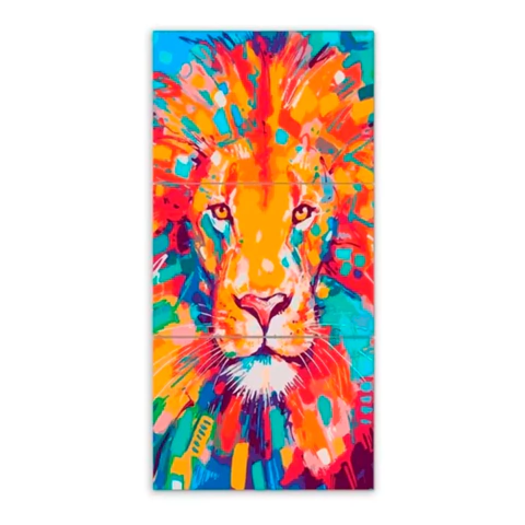 Tríptico simple Leones 20