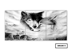 Tríptico simple Lobos 22 - comprar online