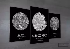 Tríptico escalonado Mapas Nórdicos 2 - 2 - comprar online