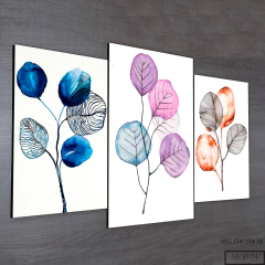 Tríptico escalonado Hojas 24 - comprar online