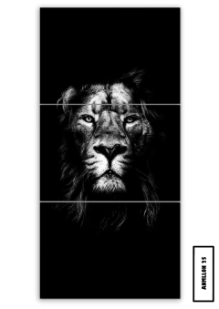 Tríptico simple Leones 25 - comprar online