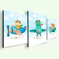 Tríptico escalonado Dinosaurios 3 en internet