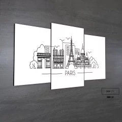 Tríptico escalonado Ciudades Varias 37 - comprar online