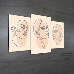 Tríptico escalonado Lineart 38 - comprar online