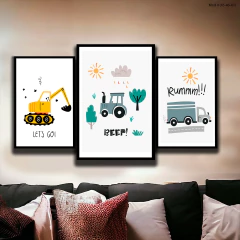 Tríptico escalonado Transportes 4 - MetaXroma