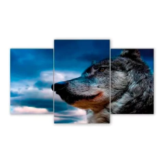 Tríptico escalonado Lobos 43