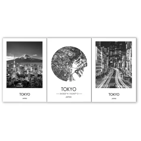 Tríptico simple Mapas y Ciudades Nórdicos Modelo 43