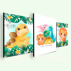 Tríptico escalonado Dinosaurios 4 en internet