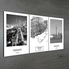 Tríptico simple Mapas y Ciudades Nórdicos Modelo 46 - comprar online