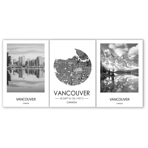 Tríptico simple Mapas y Ciudades Nórdicos Modelo 47