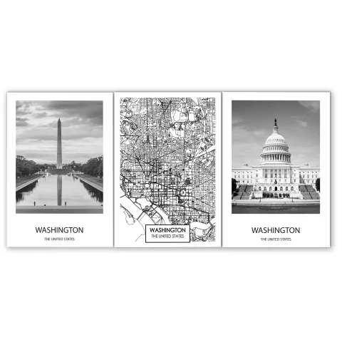 Tríptico simple Mapas y Ciudades Nórdicos Modelo 52