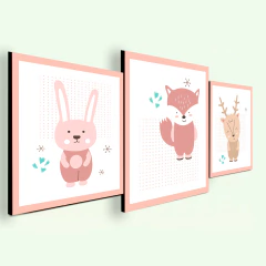 Tríptico escalonado Animalitos 54 en internet