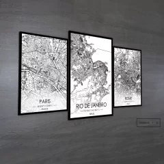 Tríptico escalonado Mapas Nórdicos 3 - 6 - comprar online