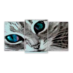 Tríptico escalonado Gatos 67