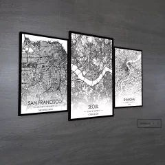 Tríptico escalonado Mapas Nórdicos 3 - 7 - comprar online