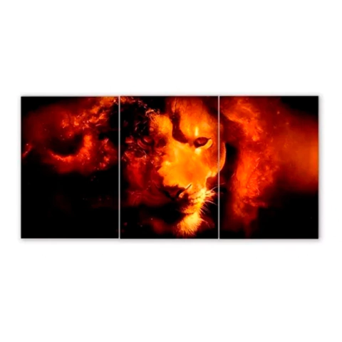 Tríptico simple Leones 74