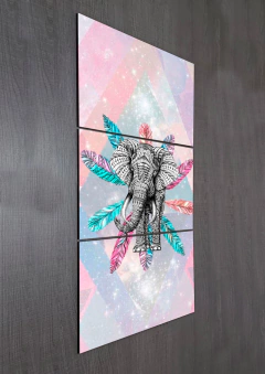 Tríptico simple Elefantes 90 en internet