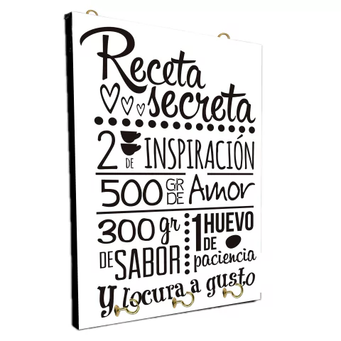 Portallaves de pared Frases y palabras Español 92