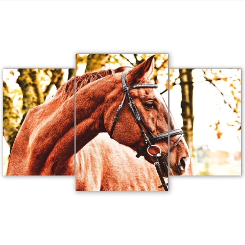 Tríptico escalonado Caballos 13