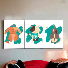 Tríptico simple Animalitos 101 - MetaXroma