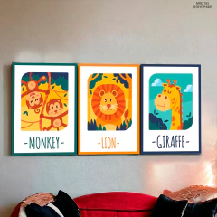 Tríptico simple Animalitos 103 - MetaXroma