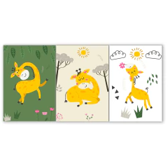 Tríptico simple Animalitos 105 - comprar online