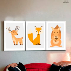 Tríptico simple Animalitos 107 - MetaXroma