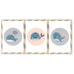 Tríptico simple Animalitos 114 - comprar online