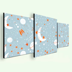 Tríptico escalonado Astronautas y Universo 18 en internet