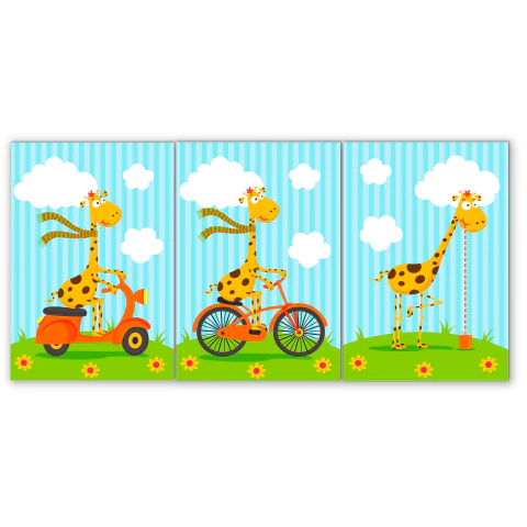 Tríptico simple Animalitos 39 - comprar online