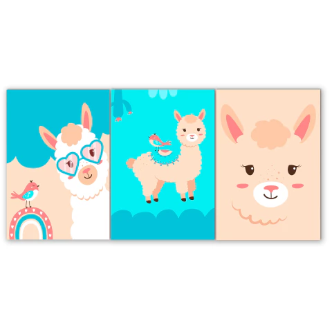 Tríptico simple Animalitos 46 - comprar online