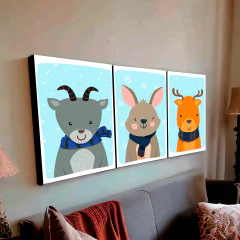 Tríptico simple Animalitos 51 en internet