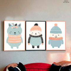 Tríptico simple Animalitos 53 - MetaXroma