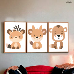 Tríptico simple Animalitos 56 - MetaXroma