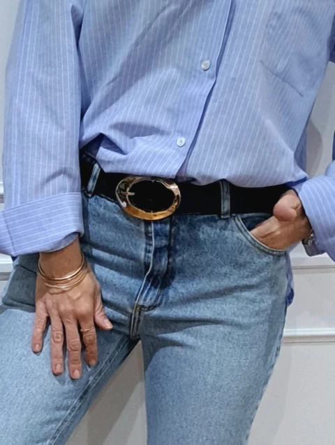 CINTURÓN OVALO DORADO - comprar online