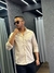 CAMISA SOCIAL ALL BLACK M/L COLARINHO MINI C/ LAPELA BEGE - comprar online
