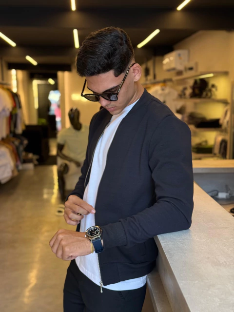 CASACO AUSTIN C/ZIPER PRETO - comprar online