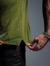 CAMISA POLO ALL BLACK MINIMALISTA TWO LINE VERDE OLIVIA - Trizone Outlet 