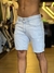 BERMUDA JEANS CLARO ALL BLACK DETALHE LASER