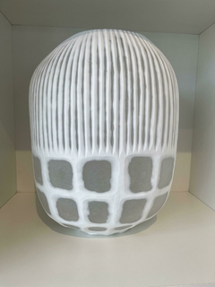 VASO VIDRO GRANDE OVAL RIPADO 009-1241