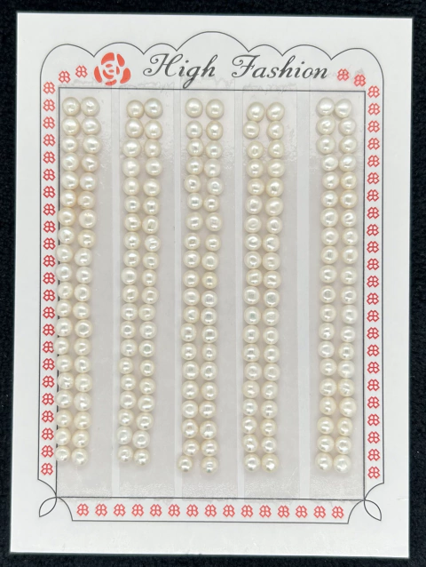 Pérola Cultivada formato Botão/Pão 3.5 - 4.0 mm - PREÇO DO PAR